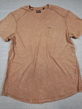 Buffalo David Bitton Men’s V-Neck Pocket Tee - Tan